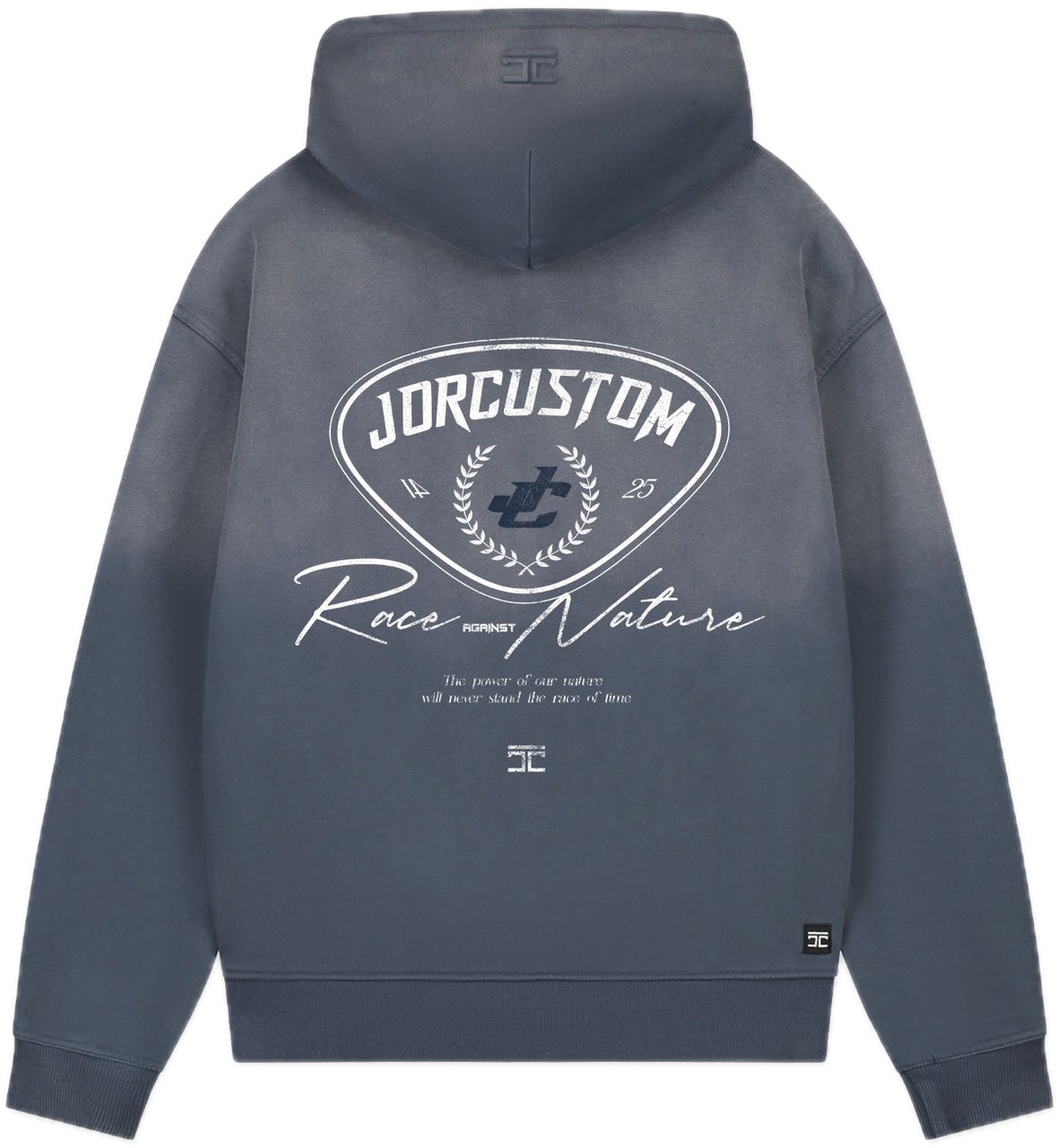 JORCUSTOM RaceAgains Sun Zip Hoodie OmbreBlue Blauw