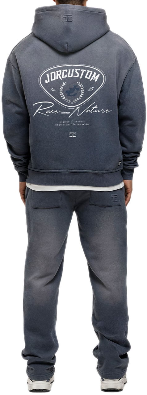 JORCUSTOM RaceAgains Sun Zip Hoodie OmbreBlue Blauw