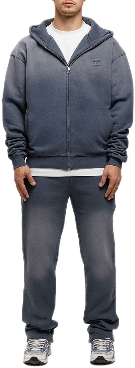 JORCUSTOM Ribbon Sun Zip Hoodie OmbreBlue Blauw