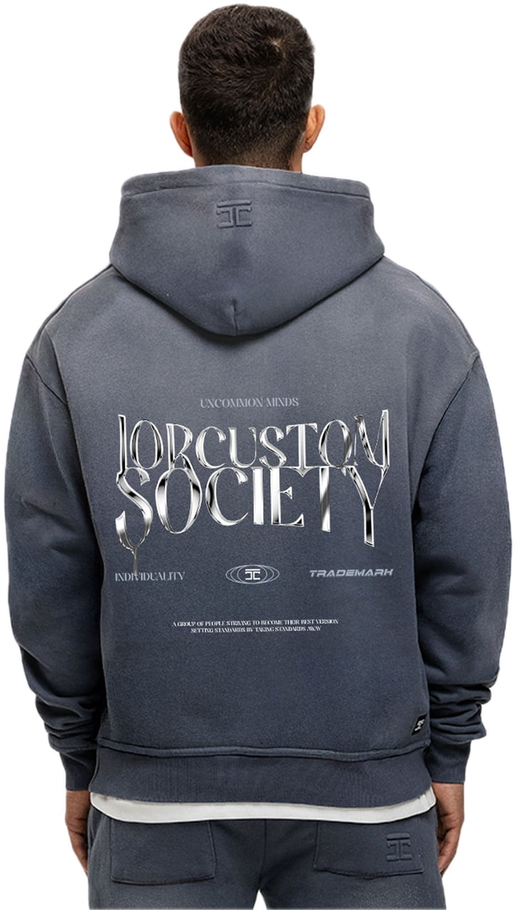 JORCUSTOM UncommonMi Sun Zip Hoodie OmbreBlue Blauw