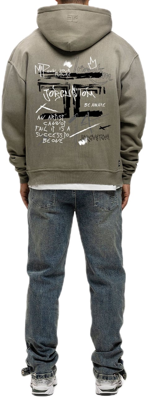 JORCUSTOM Artist Sun Zip Hoodie VintageGreen Groen