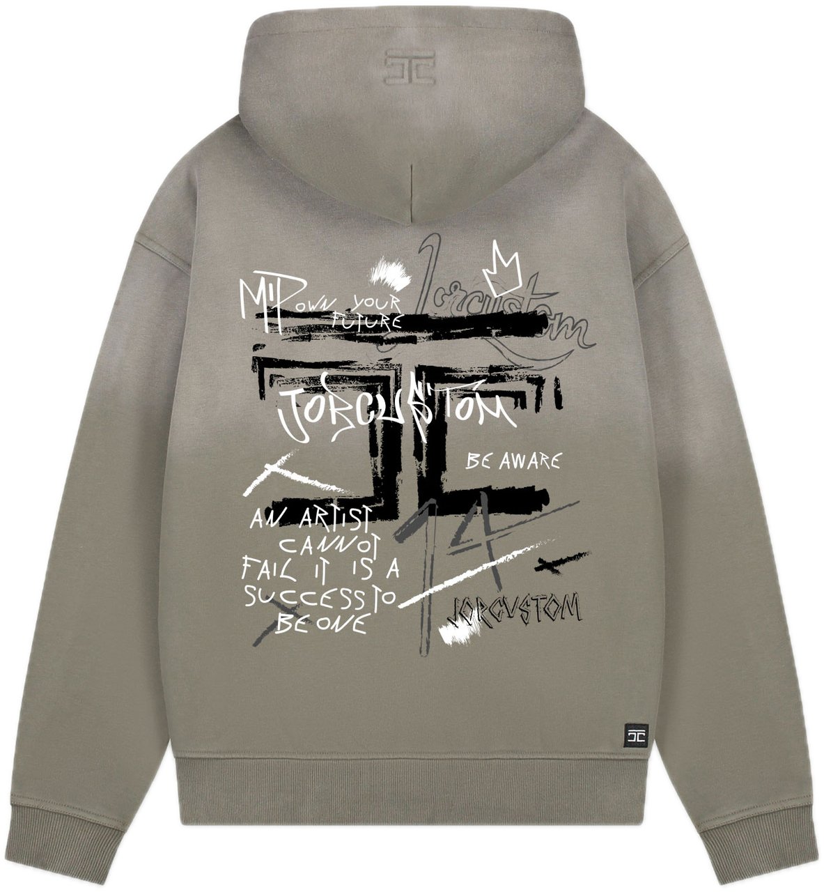 JORCUSTOM Artist Sun Zip Hoodie VintageGreen Groen