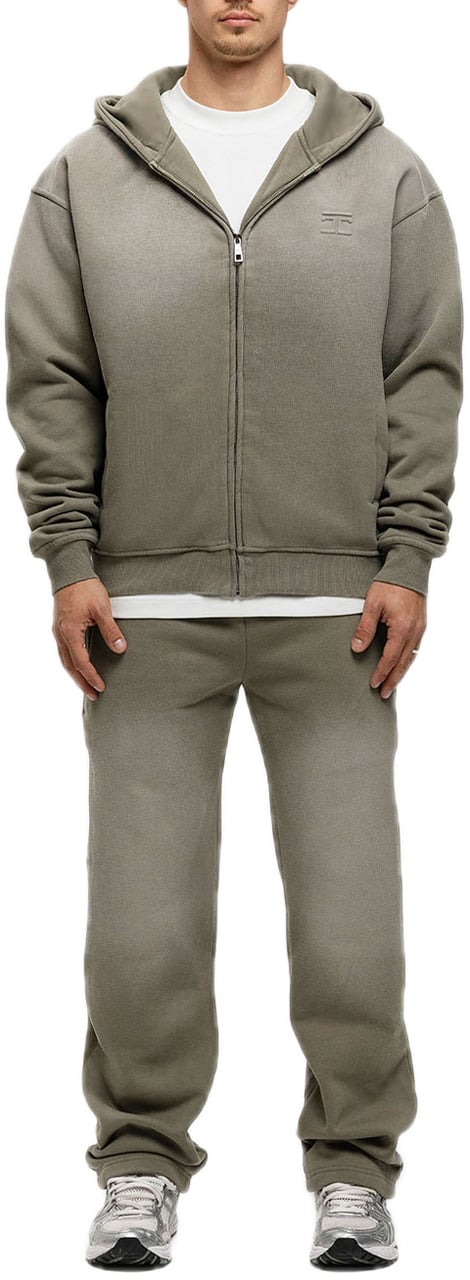 JORCUSTOM Uncommo Sun Zip Hoodie VintageGreen Groen