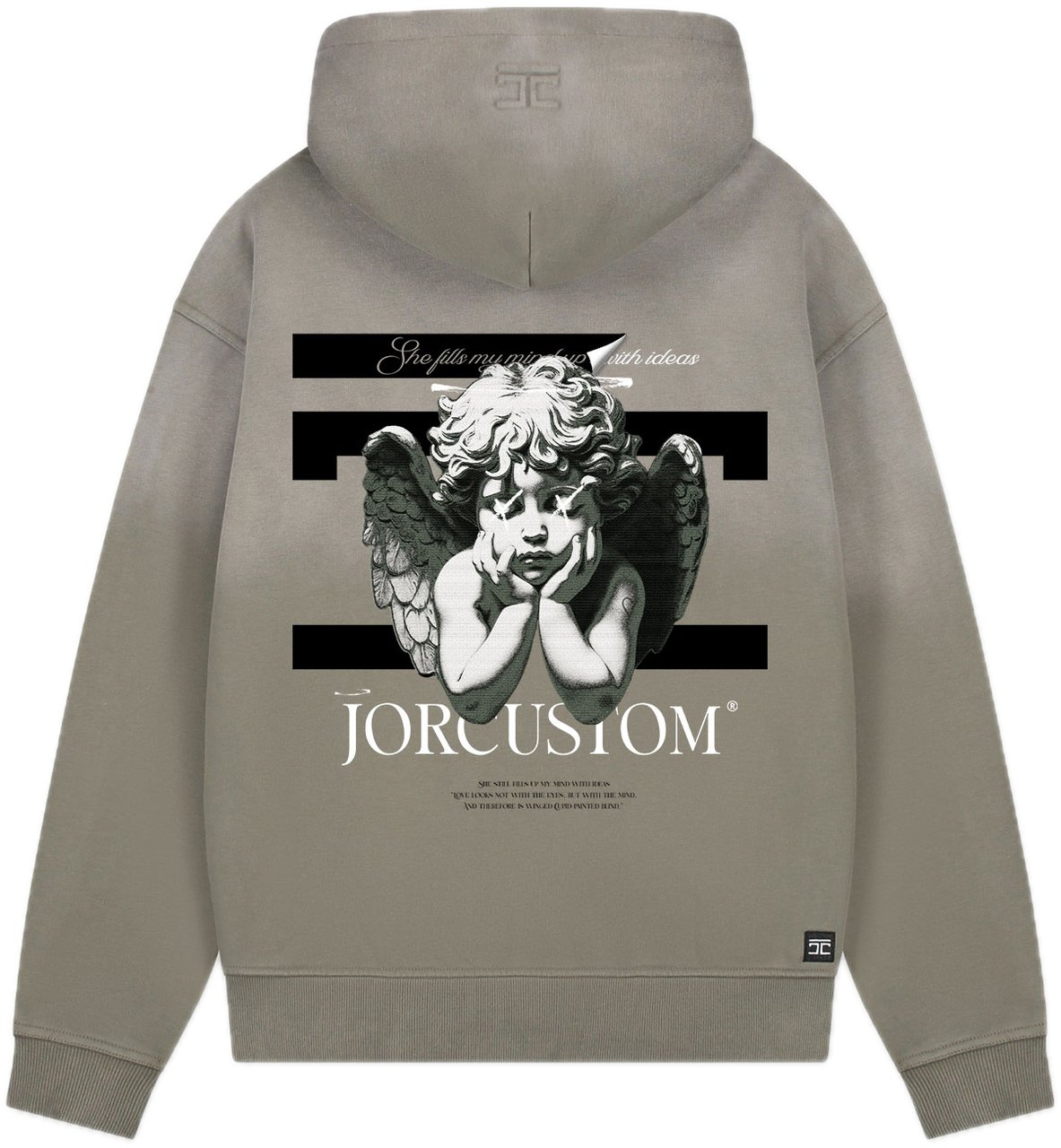 JORCUSTOM Angeltwo Sun Zip Hoodie VintageGree Groen