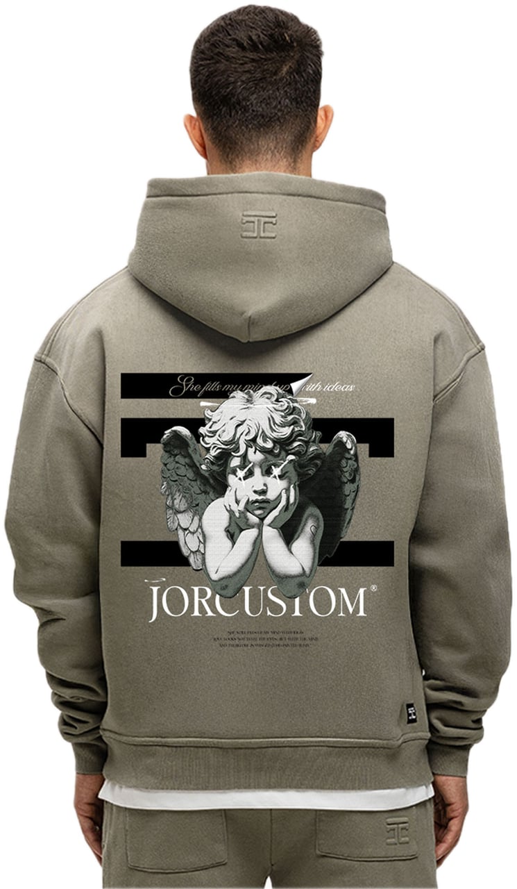 JORCUSTOM Angeltwo Sun Zip Hoodie VintageGree Groen