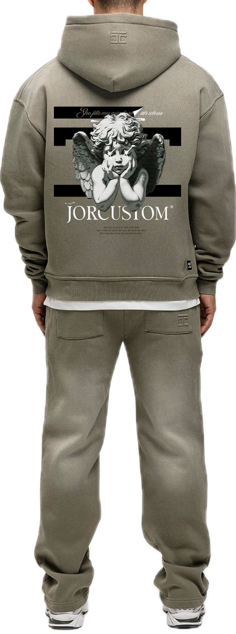 JORCUSTOM Angeltwo Sun Zip Hoodie VintageGree Groen