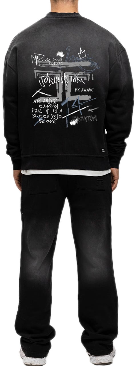JORCUSTOM Artist Sun Sweater Black Zwart
