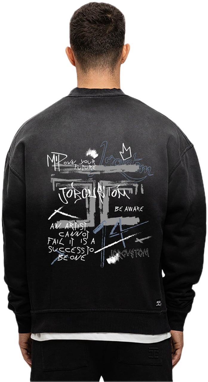 JORCUSTOM Artist Sun Sweater Black Zwart