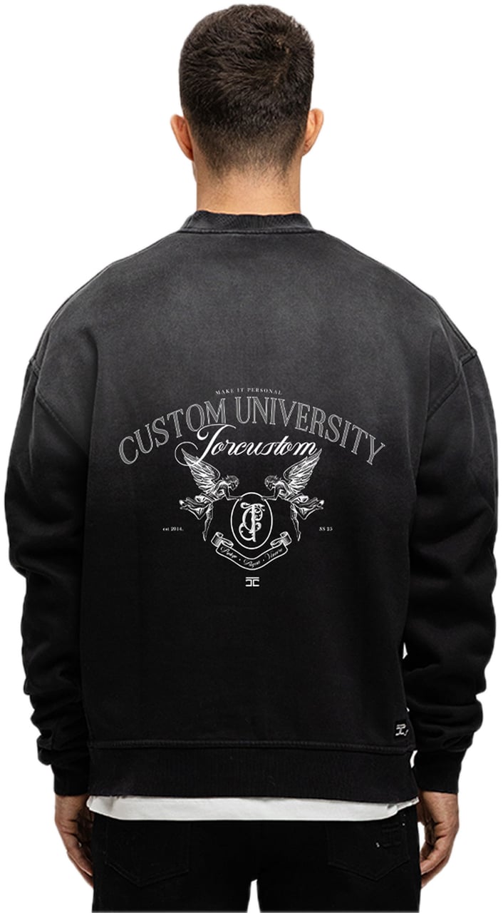 JORCUSTOM CustomUniversity Sun Sweater Black Zwart