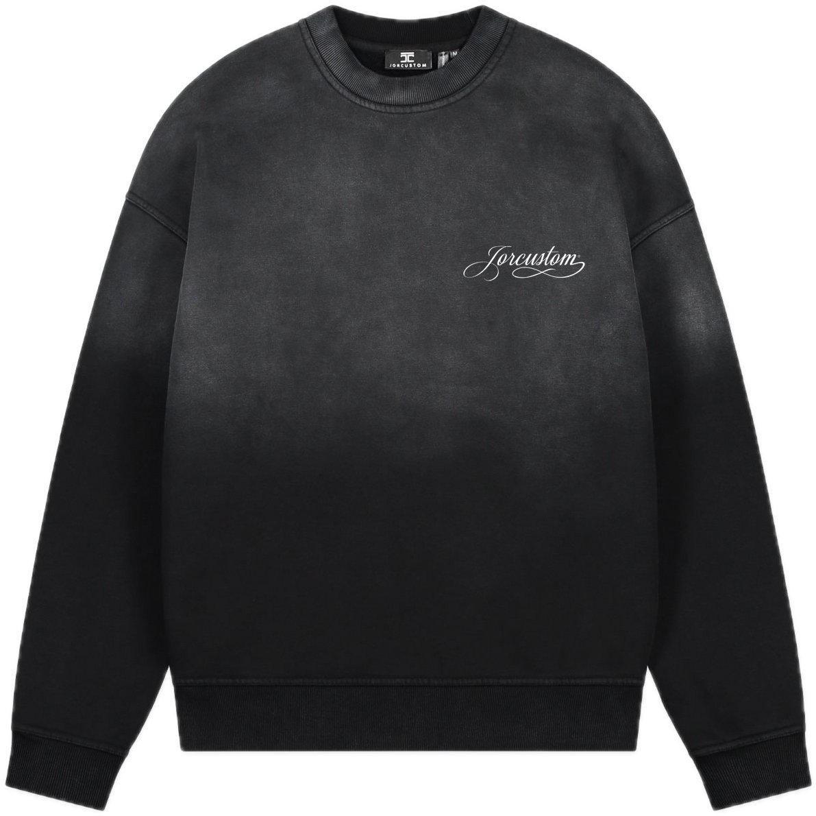 JORCUSTOM Handscript Sun Sweater Black Zwart