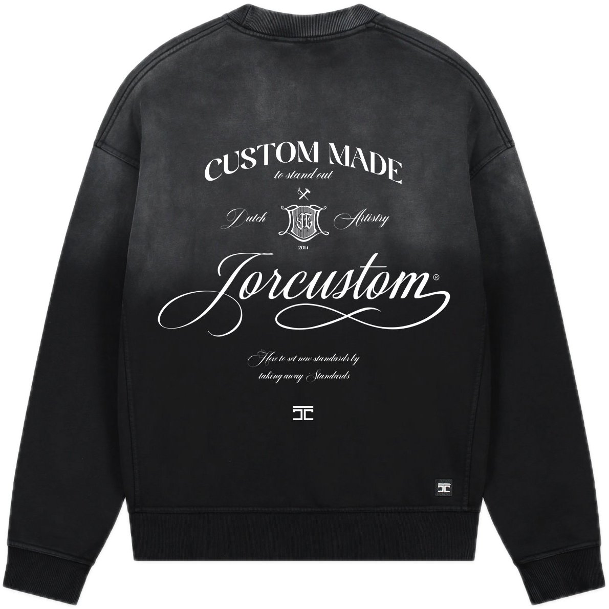 JORCUSTOM Handscript Sun Sweater Black Zwart