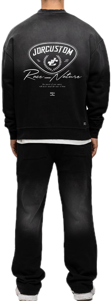 JORCUSTOM RaceAgainstNature Sun Sweater Black Zwart