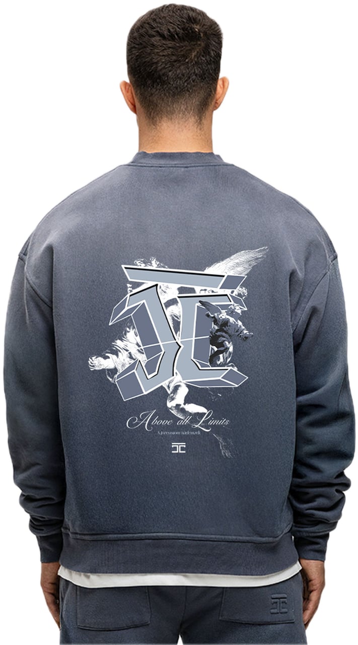 JORCUSTOM AboveAllLimit Sun Sweater OmbreBlue Blauw