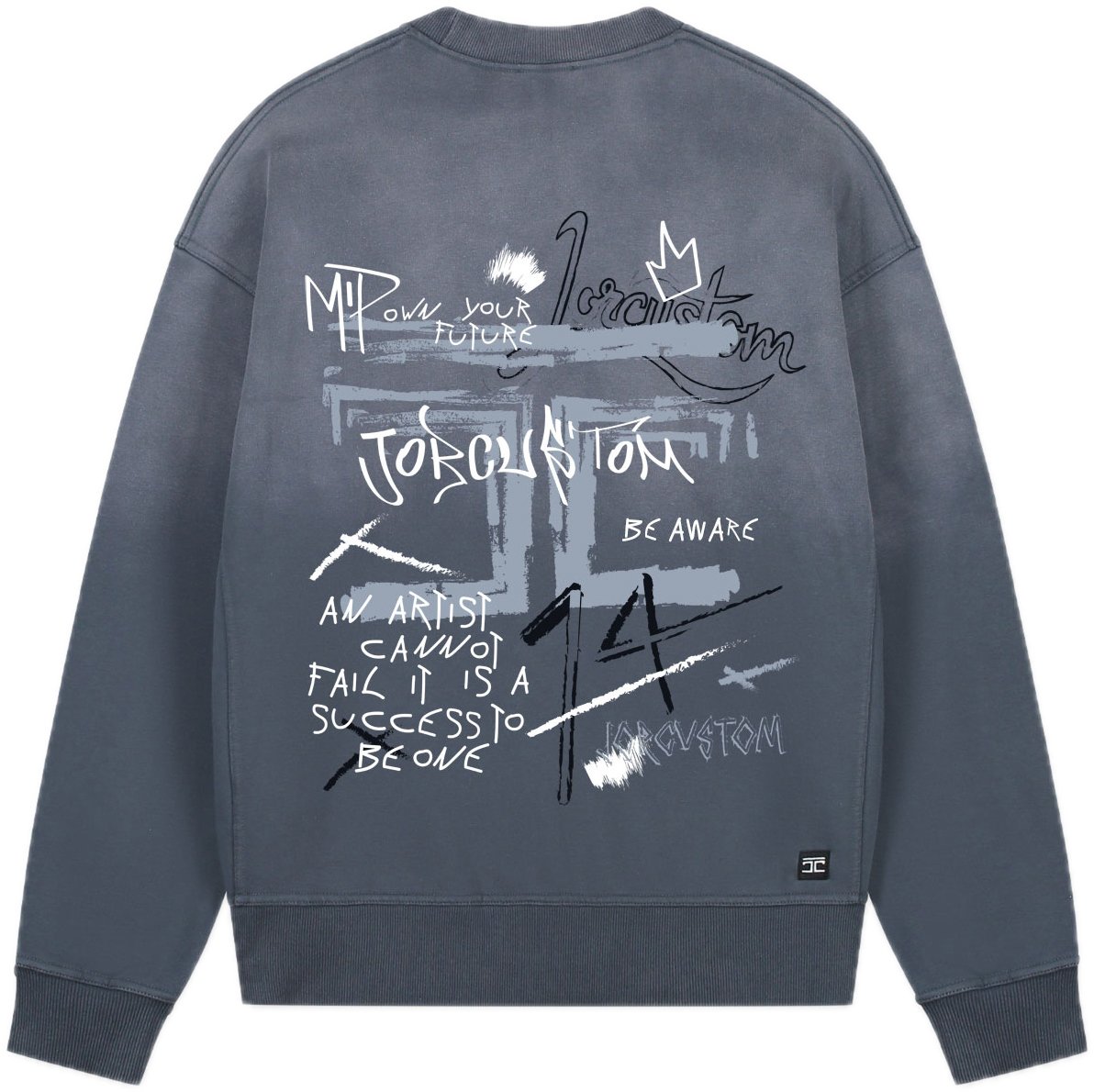 JORCUSTOM Artist Sun Sweater OmbreBlue Blauw