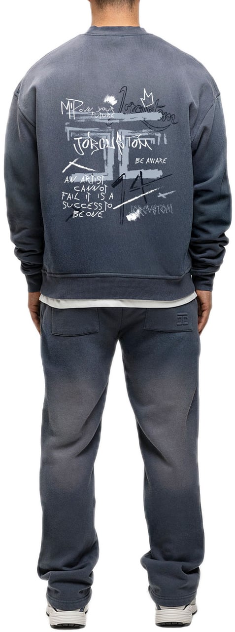 JORCUSTOM Artist Sun Sweater OmbreBlue Blauw