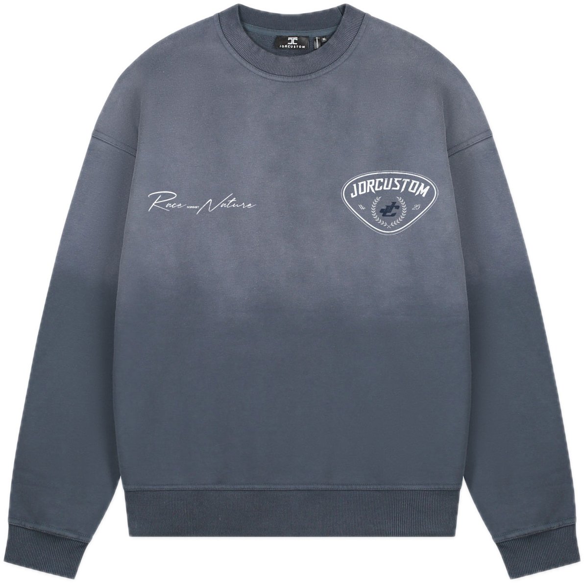 JORCUSTOM RaceAgainstNa Sun Sweater OmbreBlue Blauw