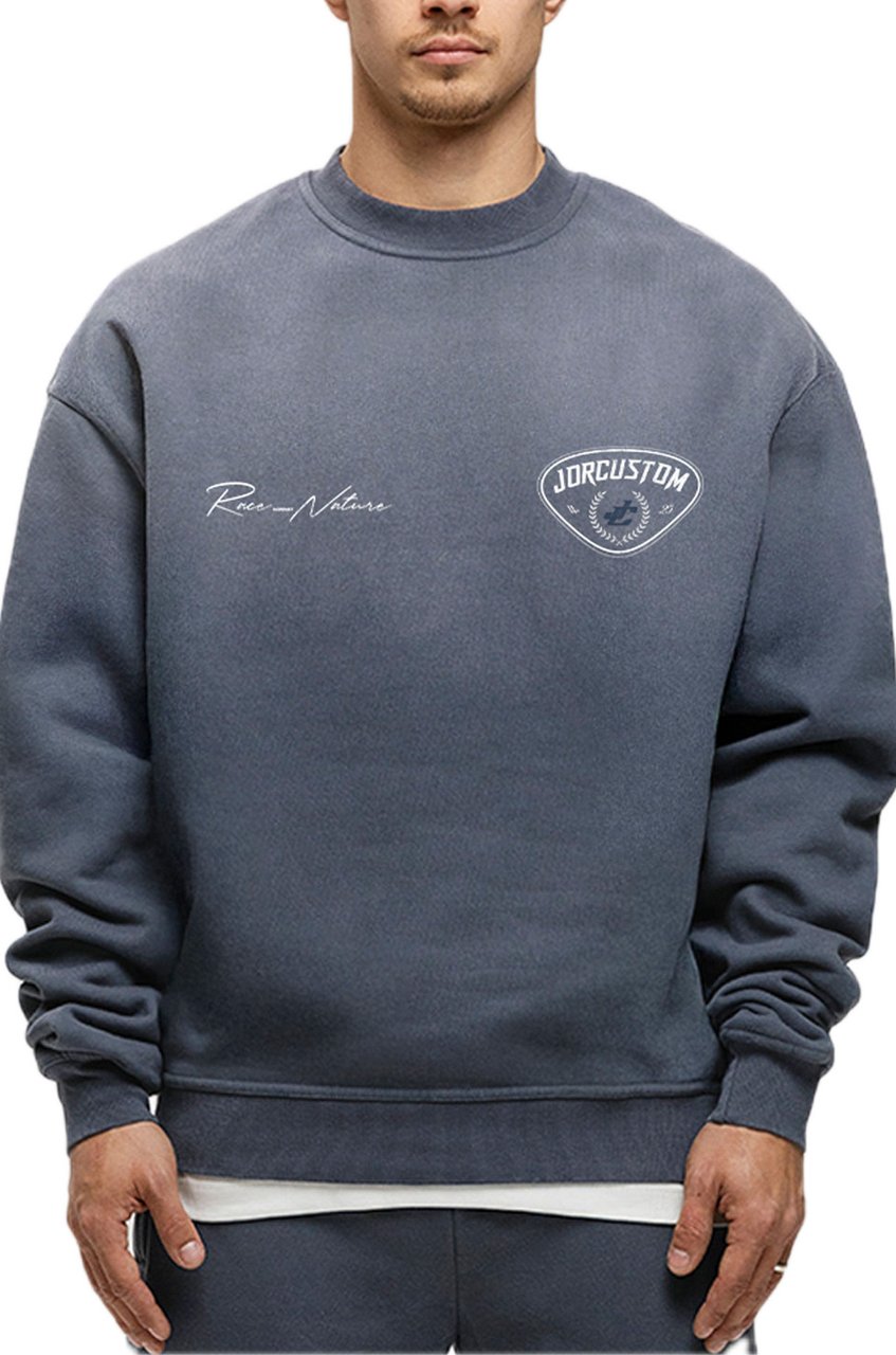 JORCUSTOM RaceAgainstNa Sun Sweater OmbreBlue Blauw