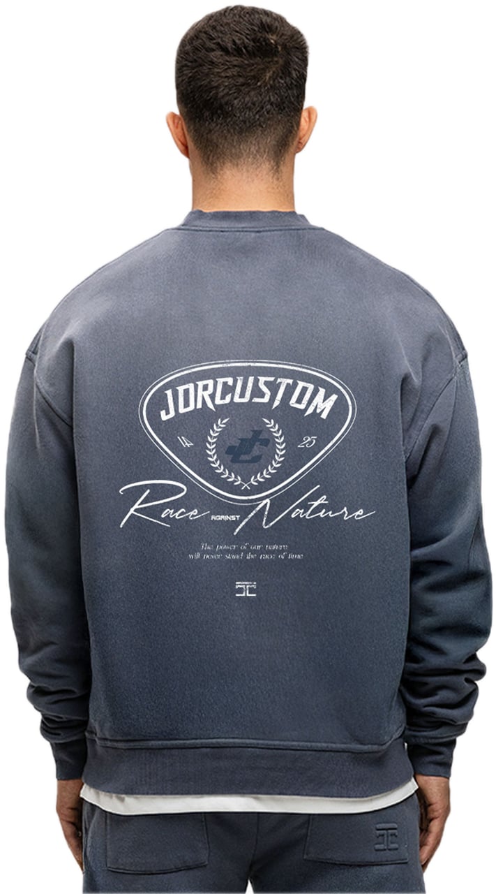 JORCUSTOM RaceAgainstNa Sun Sweater OmbreBlue Blauw