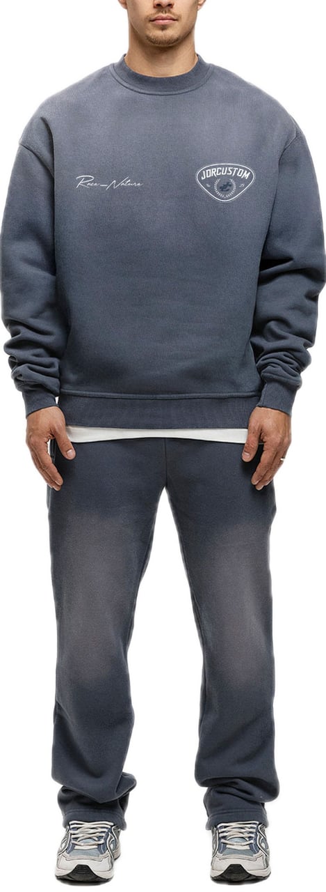JORCUSTOM RaceAgainstNa Sun Sweater OmbreBlue Blauw
