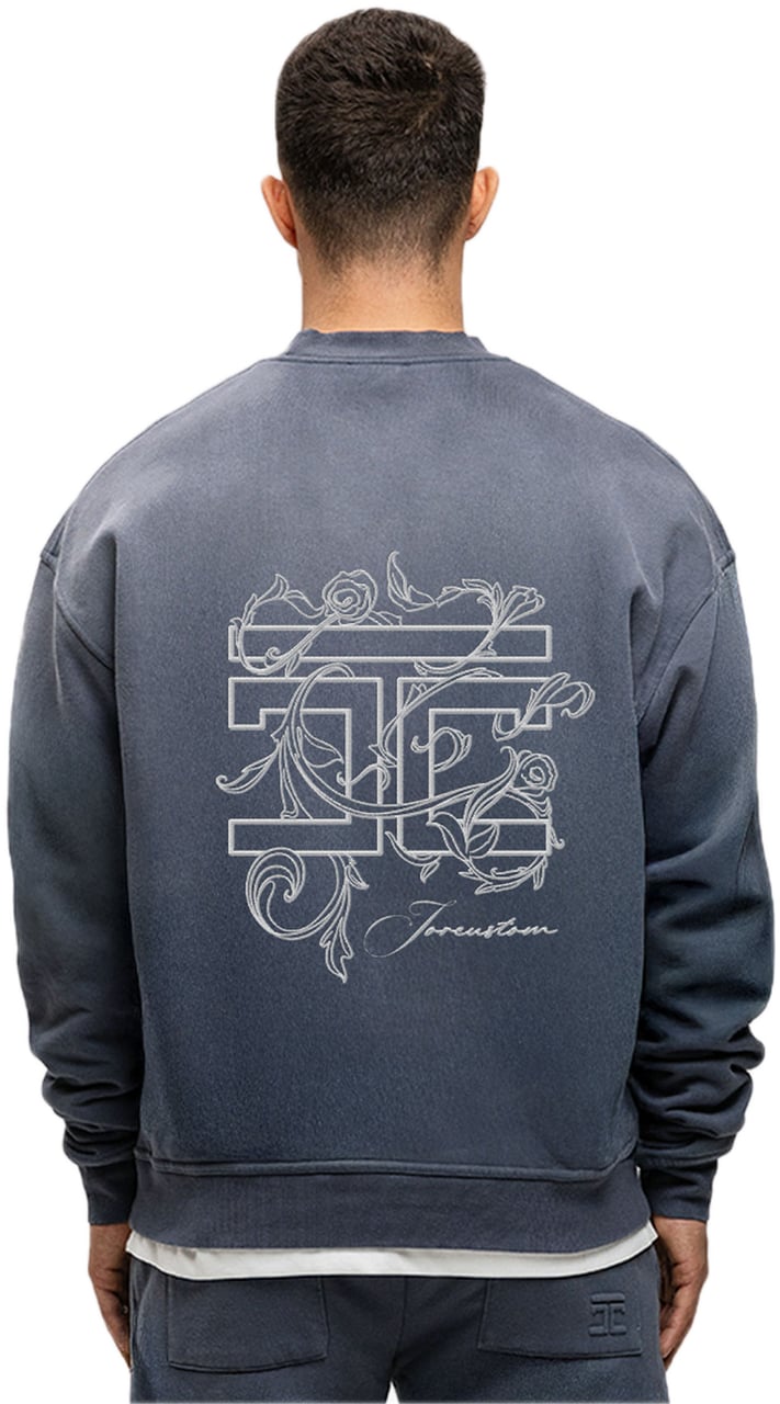 JORCUSTOM Renaissance Sun Sweater OmbreBlue Blauw