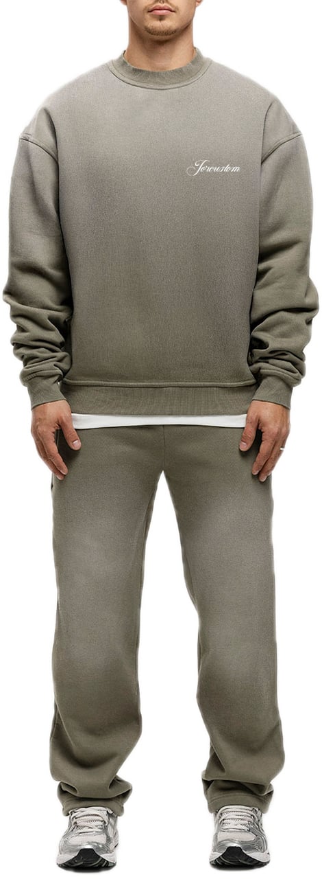 JORCUSTOM CustomUniv Sun Sweater VintageGreen Groen