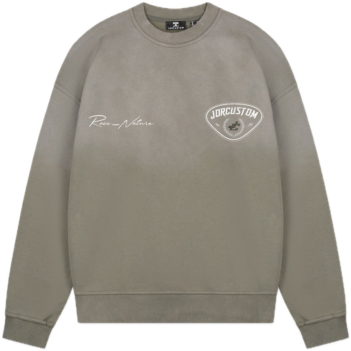 JORCUSTOM RaceAgains Sun Sweater VintageGreen Groen