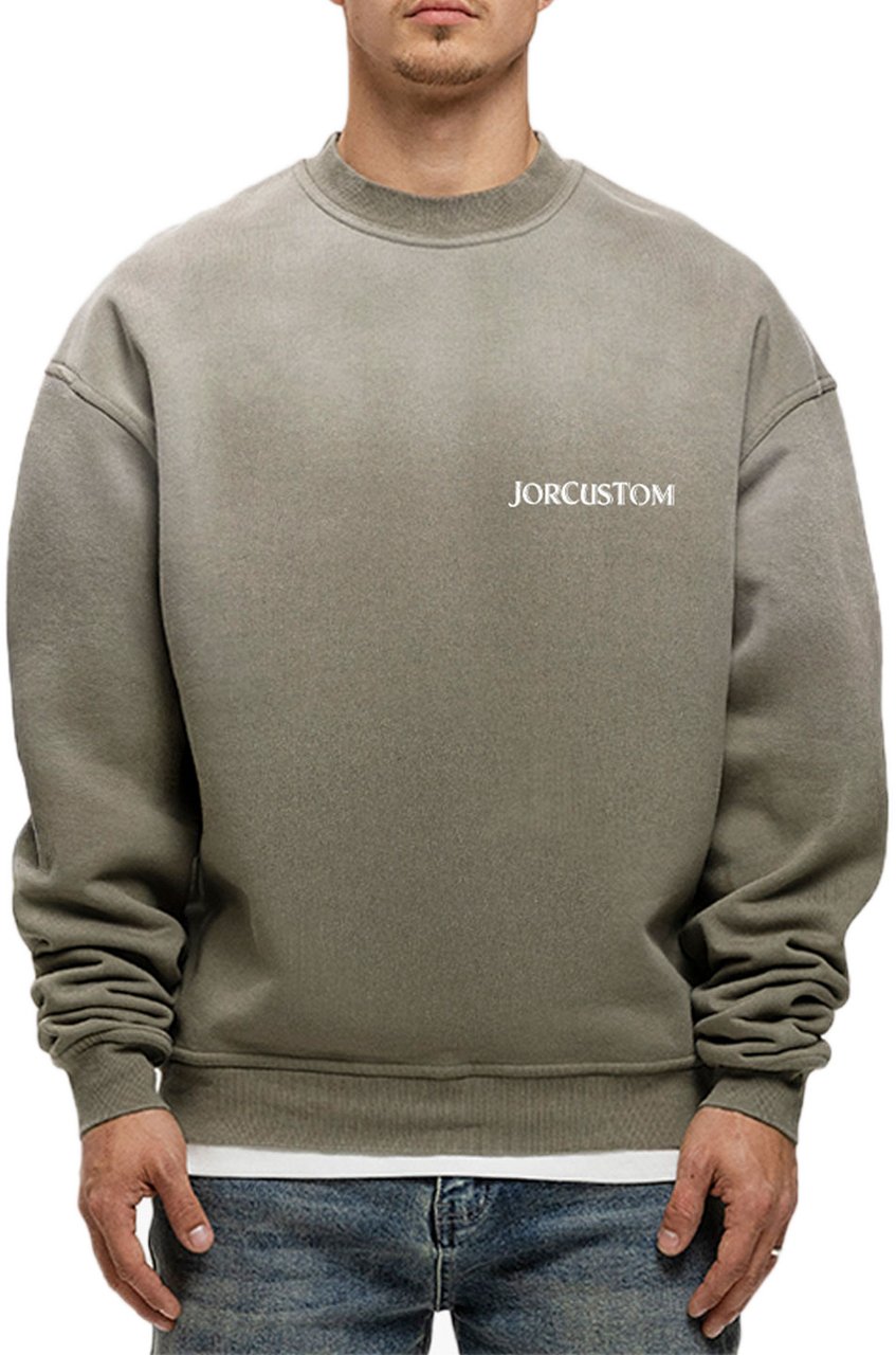 JORCUSTOM Ribbon Sun Sweater VintageGreen Groen