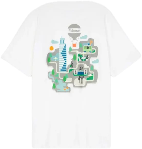 FLÂNEUR t-shirt logo Wit