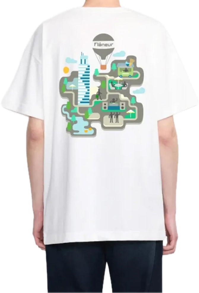 FLÂNEUR t-shirt logo Wit