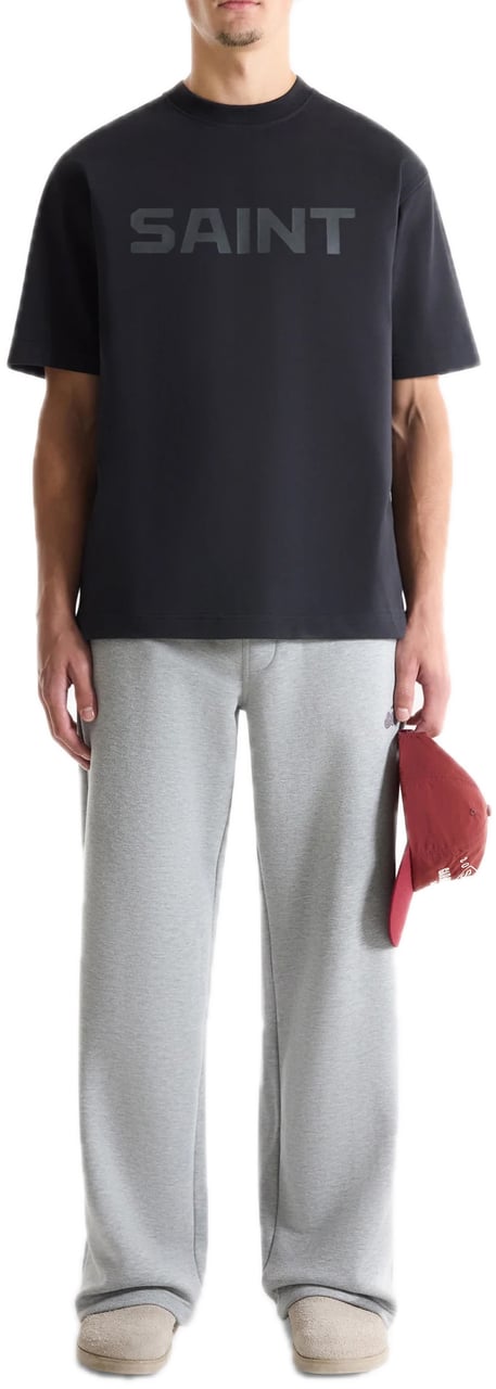 Saint Blanc Bold Logo T-Shirt Caviar Zwart