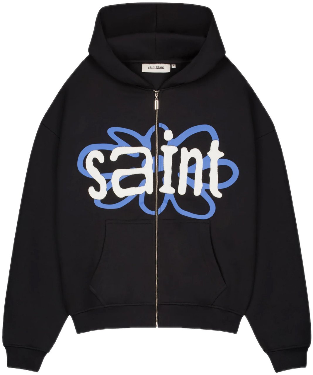 Saint Blanc Flower Patch Zipper Black Zwart