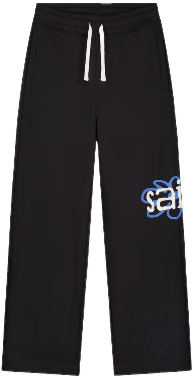 Saint Blanc Flower Patch Loose Jogger Black Zwart