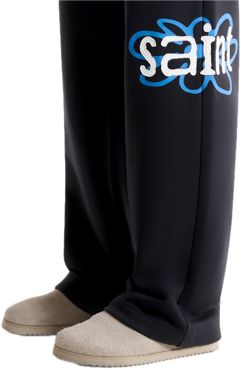Saint Blanc Flower Patch Loose Jogger Black Zwart