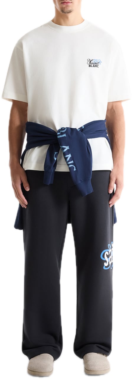 Saint Blanc Flower Patch Loose Jogger Black Zwart