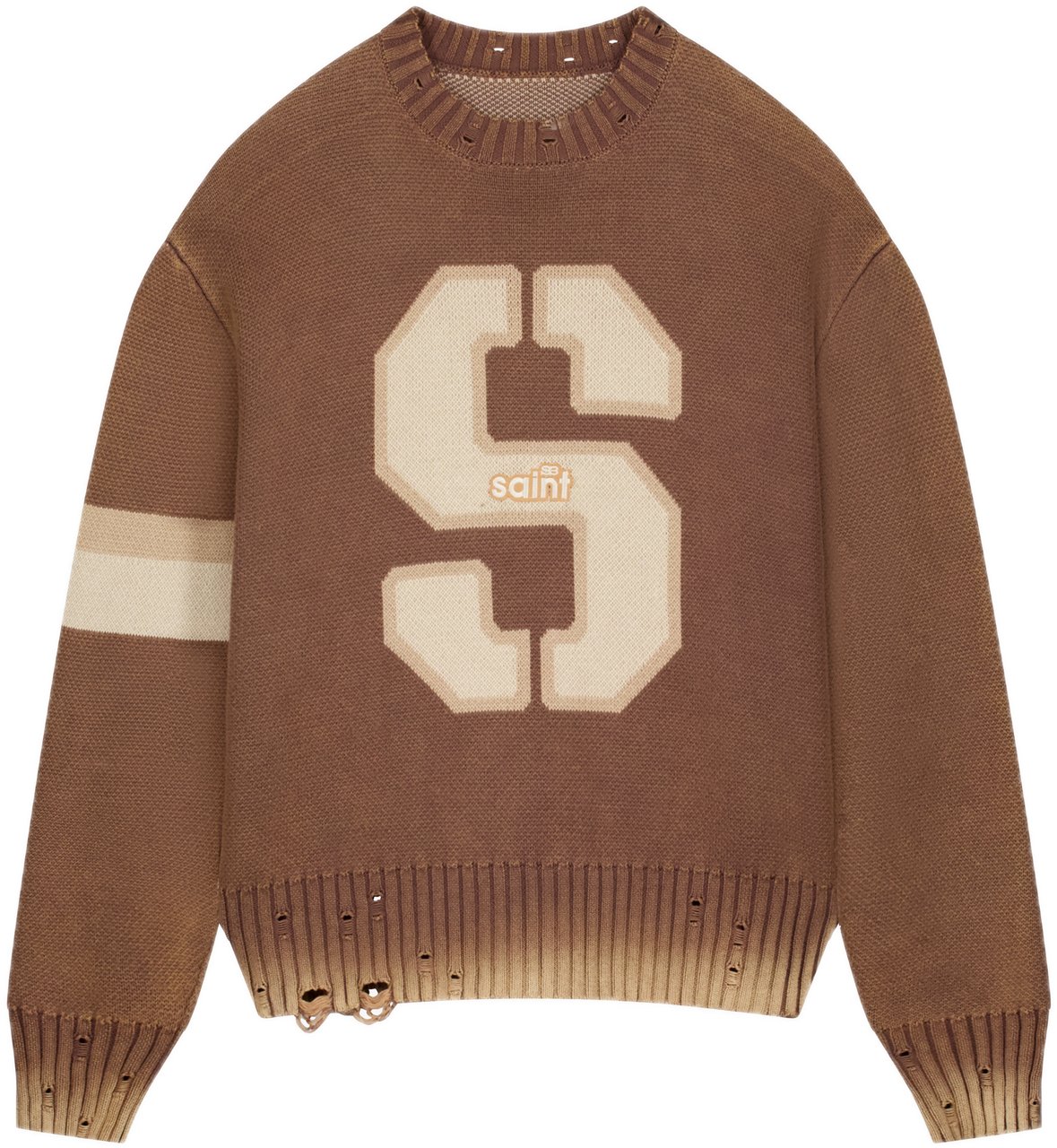 Saint Blanc Mink Cut Neck Sweater Bruin