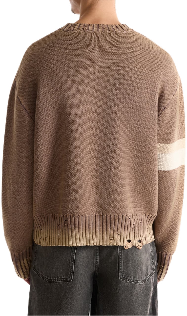 Saint Blanc Mink Cut Neck Sweater Bruin