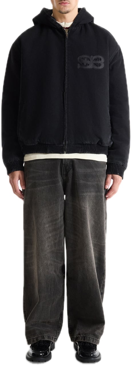 Saint Blanc Studio Denim Bomber Jacket Zwart