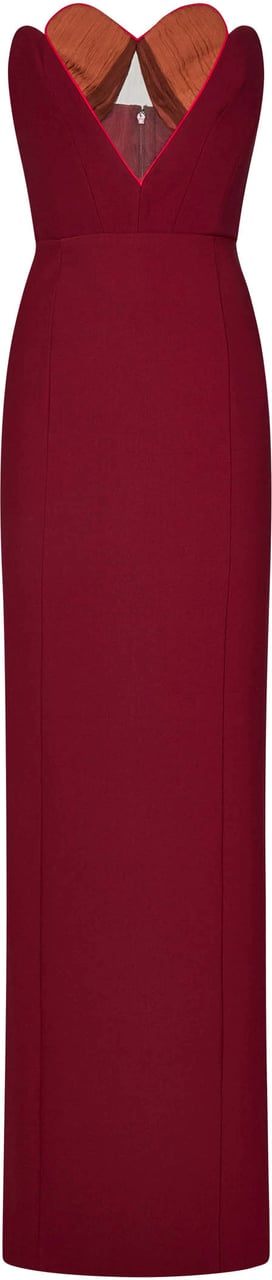 Nensi Dojaka Dresses Bordeaux Maroon