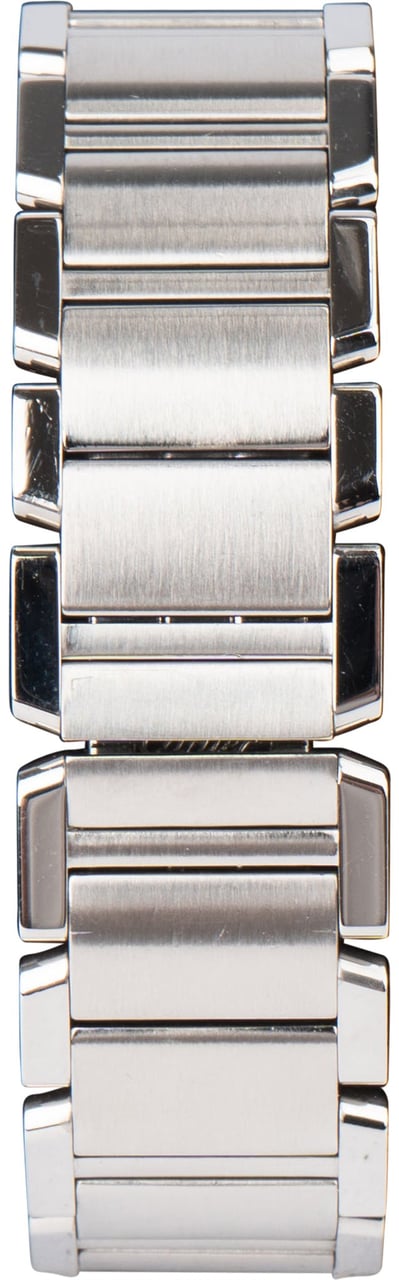 Cartier Cartier Silver Tone Crystal Tank Francaise 2465 Women Watch Zilver