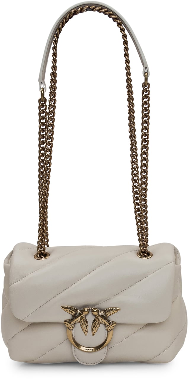 Pinko Bags Bianco Seta Donkergrijs