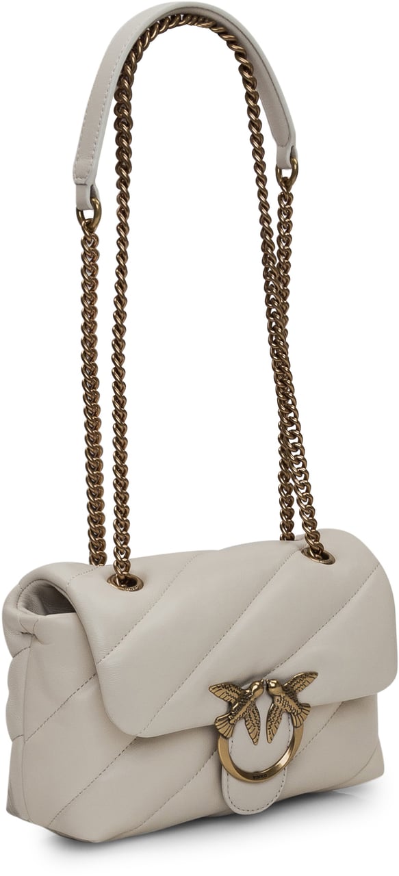 Pinko Bags Bianco Seta Donkergrijs