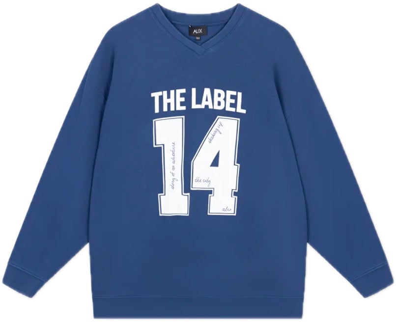 Alix The Label Lange oversized sweater Blauw