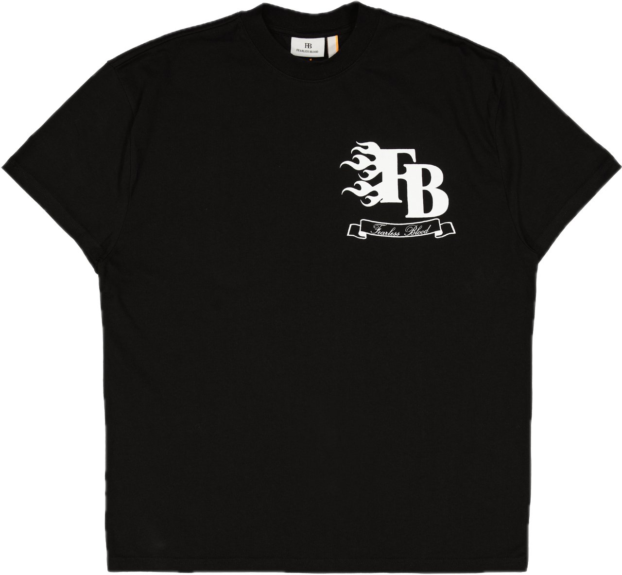 Fearless Blood Fire Tee Black Zwart