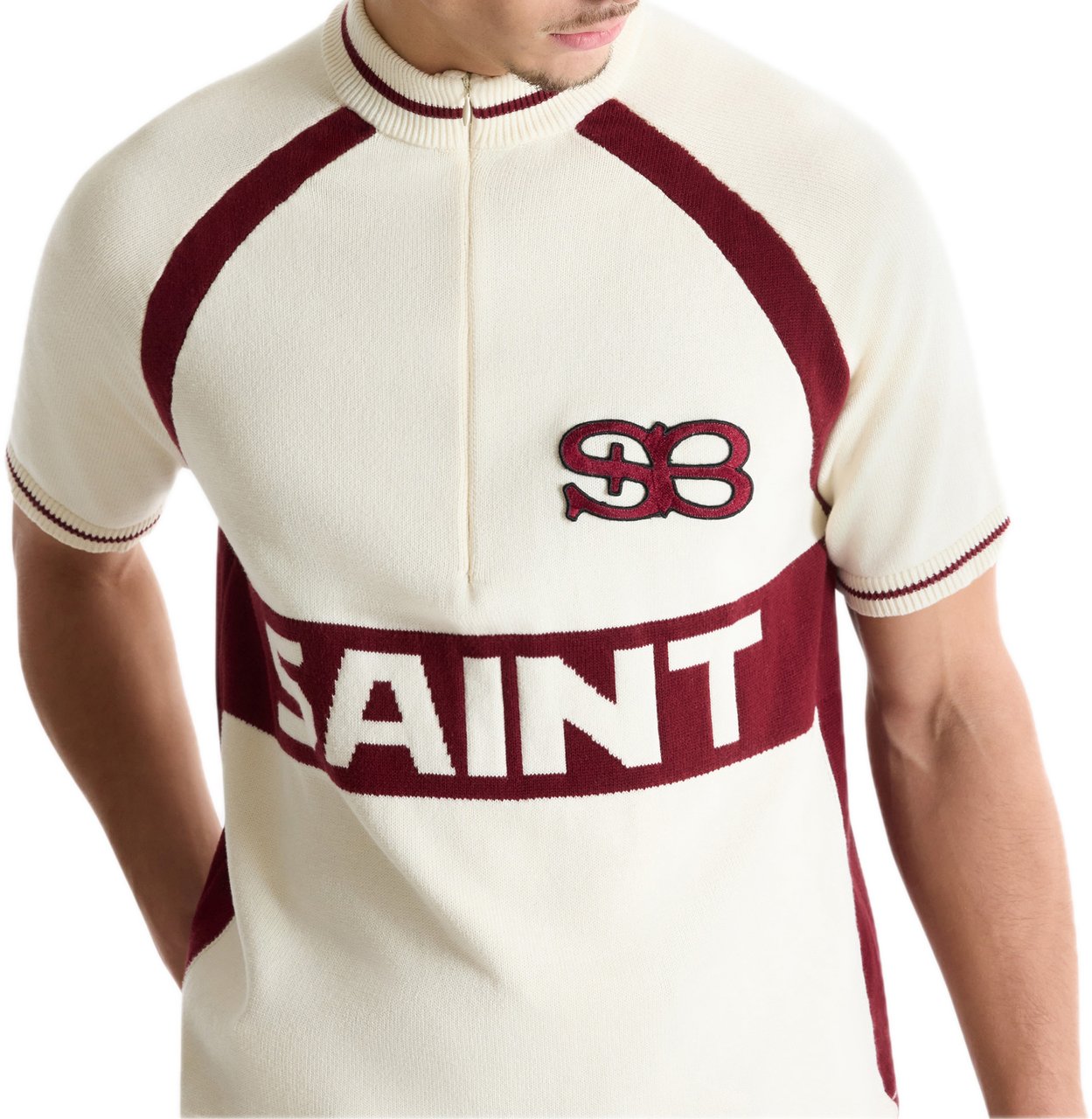 Saint Blanc Cycling Knit Polo Off White Wit