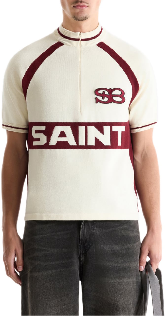 Saint Blanc Cycling Knit Polo Off White Wit
