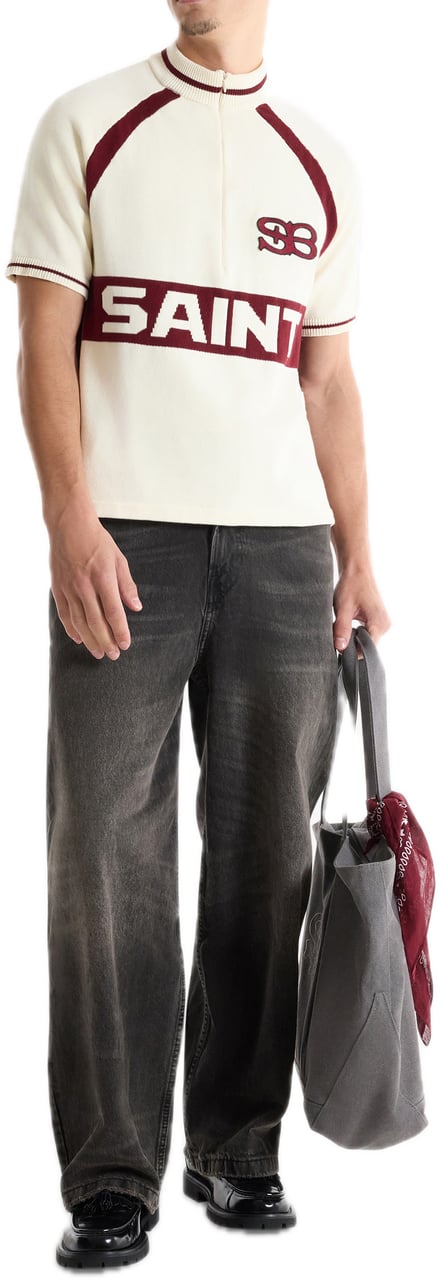 Saint Blanc Cycling Knit Polo Off White Wit