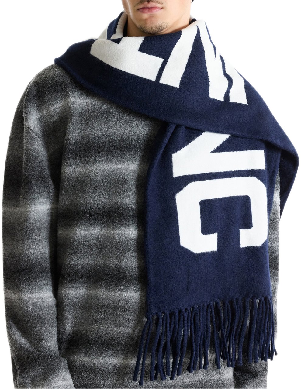 Saint Blanc Classic Scarf Black Iris Blauw