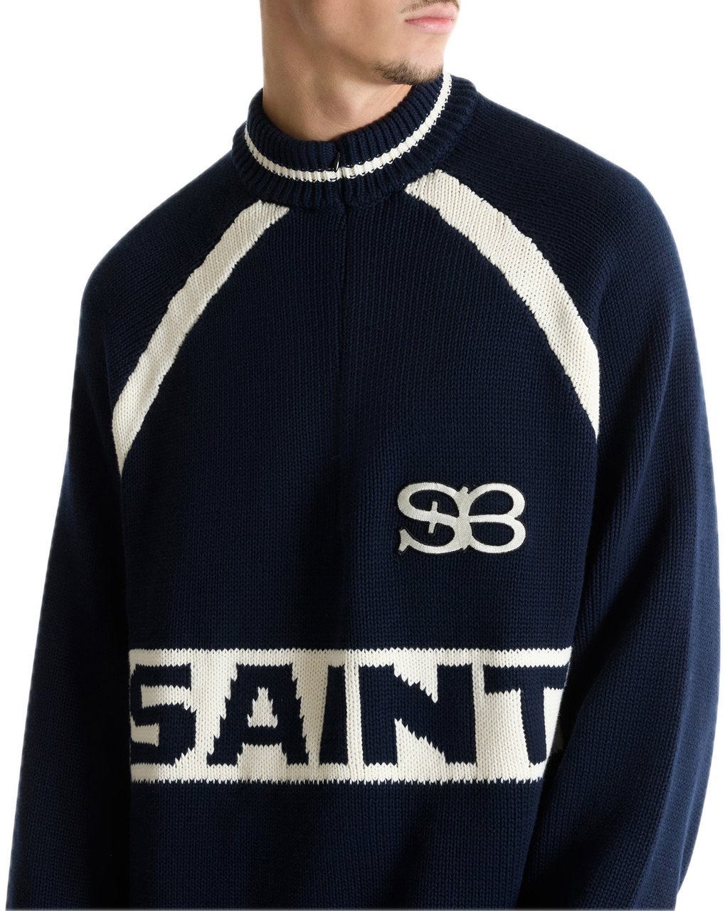 Saint Blanc Heavy Cycling Knit Top Black Iris Blauw