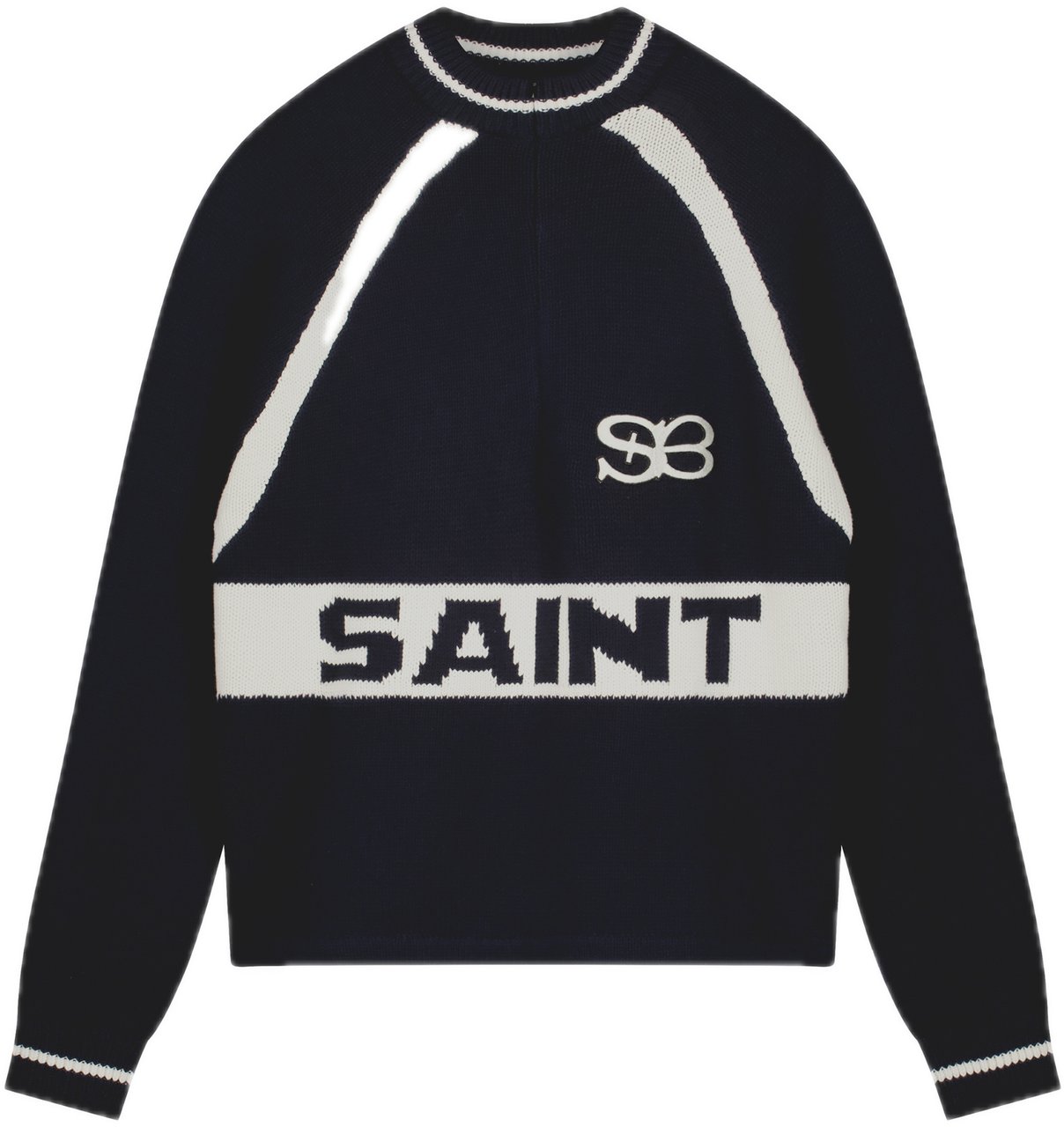 Saint Blanc Heavy Cycling Knit Top Black Iris Blauw