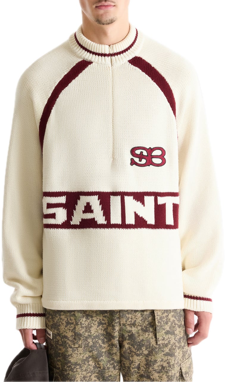 Saint Blanc Heavy Cycling Knit Top Off White Wit